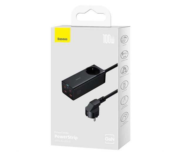 BASEUS GaN3 Pro 100W Desktop Powerstrip - 1150789 - zdjęcie 5